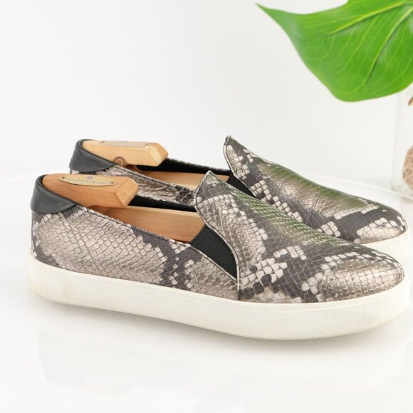 Cole Haan Womens Grandpro Oslon Slip On Shoe Size 9.5 Brown Gray Snakeskin Flat - Picture 5 of 12